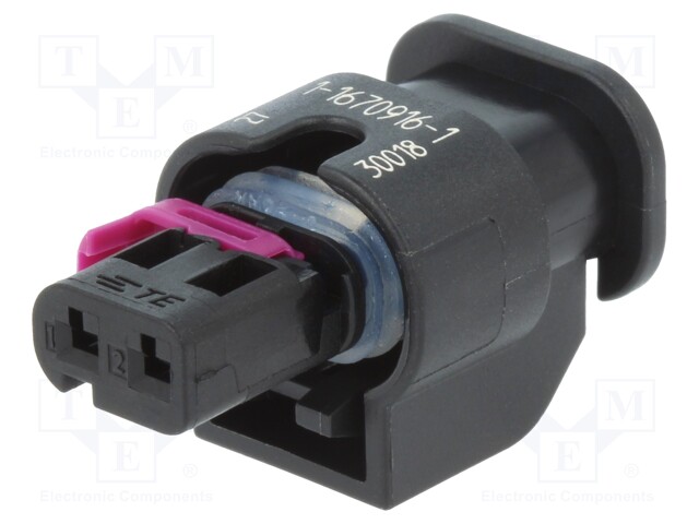 Connector: automotive; MCON 1.2; plug; female; PIN: 2; IP69K; black