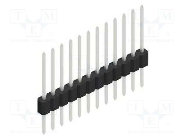 Connector: pin strips; pin header; male; PIN: 12; 1.27mm; THT; 1x12