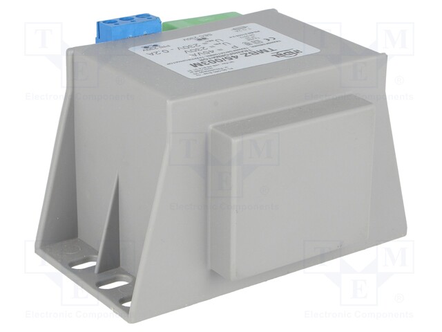 Transformer: encapsulated; 45VA; 230VAC; 230V; 0.19A; 0.9kg