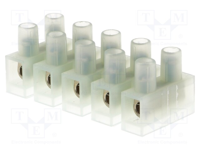 Terminal block; screw terminal; ways: 5; 4mm2; terminals: 10; 400V