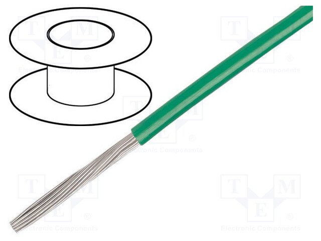 Wire; EcoGen™,EcoWire®,UL AWM 11028; stranded; Cu; 28AWG; green