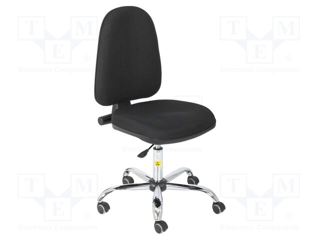 Chair; ESD; Seat dim: 460x430mm; Back dim: 440x510mm; 480÷610mm
