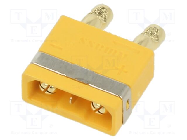 Connector: DC supply; socket; male; 15A; PIN: 3; on PCBs; SMT; yellow