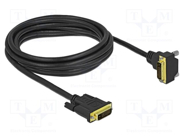 Cable; DVI-D (24+1) plug,DVI-D (24+1) plug 90° up/down; Len: 3m