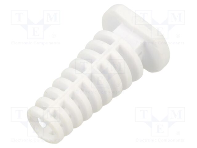 Strain relief; Øhole: 5mm; elastomer; white; Panel thick: max.3mm