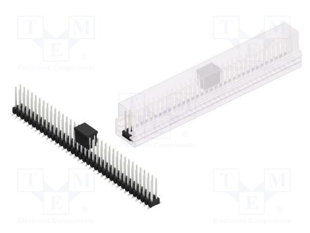 Connector: pin strips; pin header; male; PIN: 72; 2.54mm; SMT; 2x36