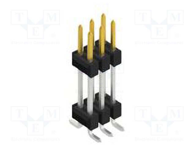 Connector: pin strips; pin header; male; PIN: 6; 2.54mm; SMT; 2x3
