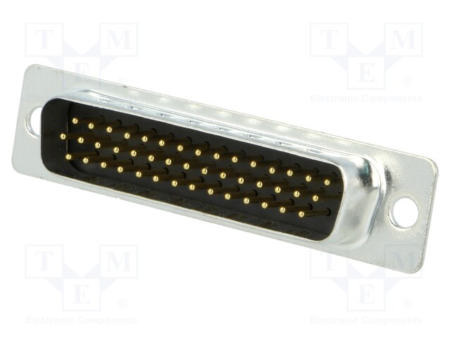 D-Sub HD; PIN: 44; plug; male; turned contacts; soldering; black