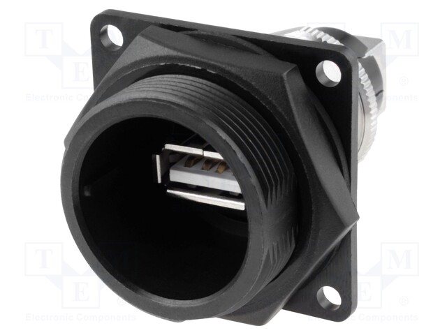 Socket; adapter; USB A socket-front,USB B socket-back; USB 2.0