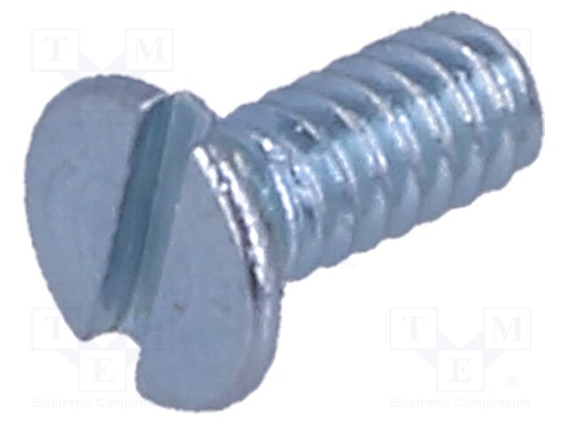 Screw; M1,6x4; DIN: 963A; Head: countersunk; slotted; steel; zinc