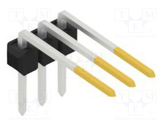 Connector: pin strips; pin header; male; PIN: 3; 2.54mm; THT; 1x3