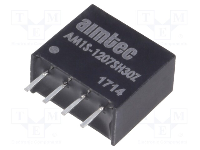 Converter: DC/DC; 1W; Uin: 10.8÷13.2V; 7.2VDC; Iout: 139mA; SIP4