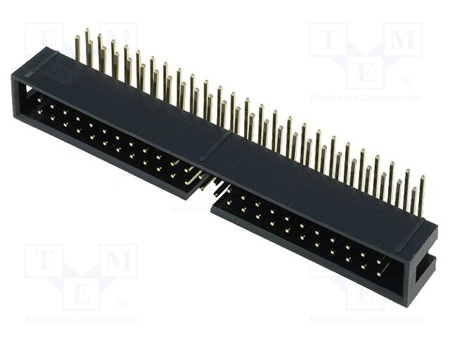 Socket; IDC; male; PIN: 50; angled 90°; THT; gold-plated; 2.54mm