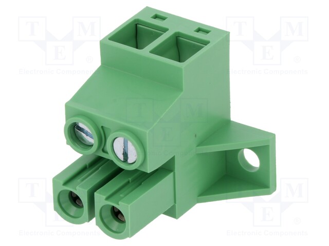 Pluggable terminal block; 10.16mm; ways: 2; angled 90°; socket