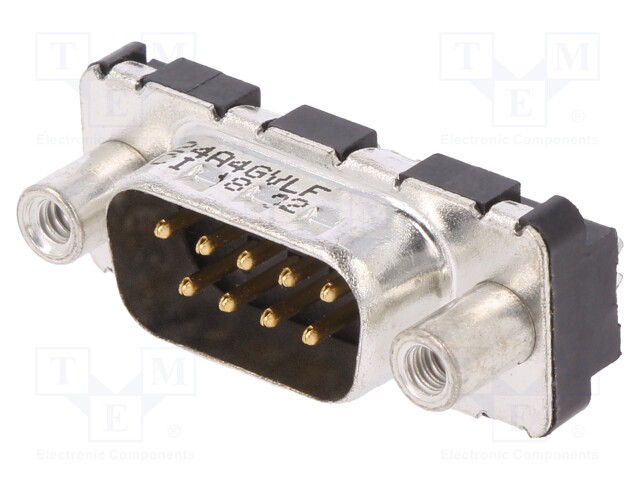 D-Sub; PIN: 9; socket; LD; male; with threaded screw; straight; THT