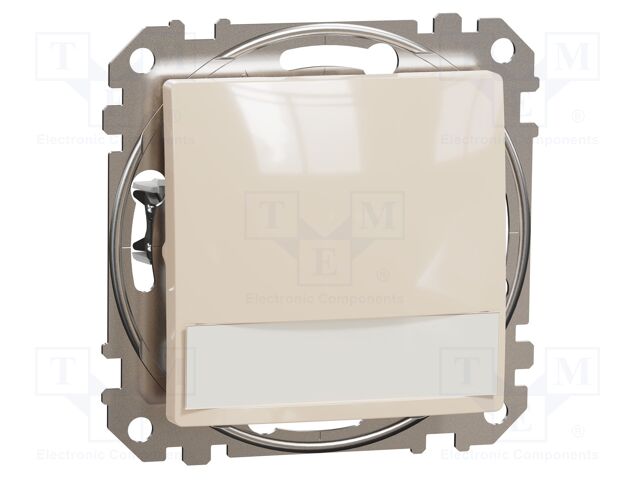 Momentary switch; Poles: 1; 12VAC; IP20; beige; monostable