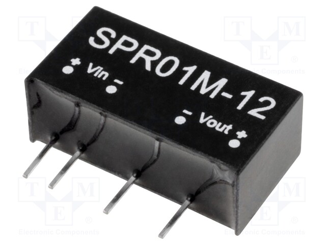 Converter: DC/DC; 1W; Uin: 10.8÷13.2V; 12VDC; Iout: 84mA; 2.3g; 50kHz