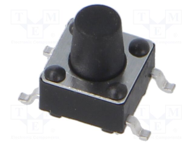 Microswitch TACT; SPST; Pos: 2; 0.05A/12VDC; SMT; 1.57N; 6x6x3.5mm