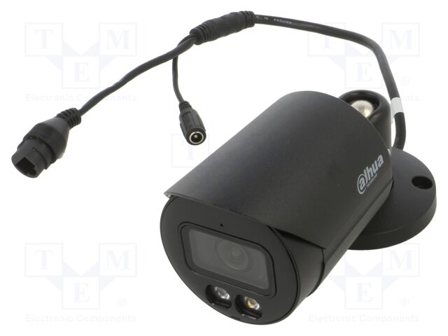 Camera: CCTV IP; indoor,outside; Dim: 166.2x70x70mm; black; 12VDC