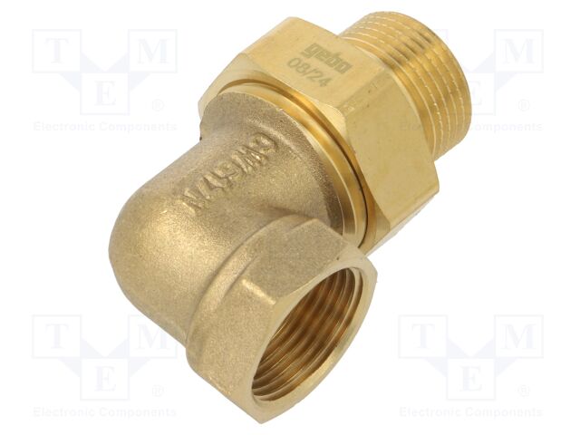 Double connector,male-female,conical; brass CW617N; BL