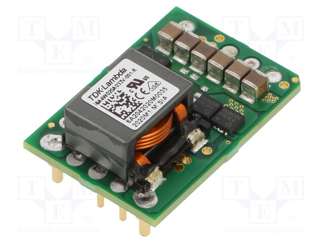Converter: DC/DC; 250W; Uin: 9÷53V; 3.3/15VDC; Iout: 20A; 15g