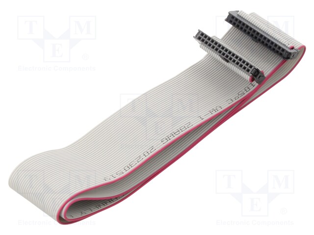 Ribbon cable with IDC connectors; 30x28AWG; Cable ph: 1mm; 0.6m