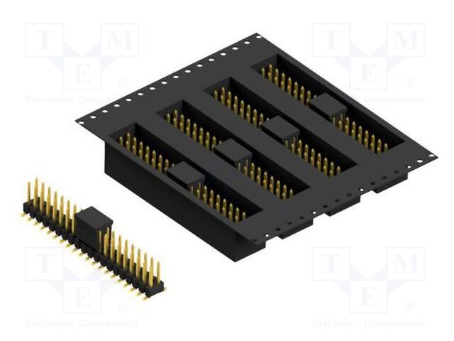 Connector: pin strips; pin header; male; PIN: 40; 2.54mm; SMT; 2x20