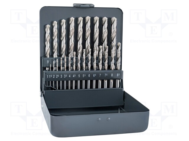 Drill set; Application: metal,steel,stainless steel; Pcs: 25