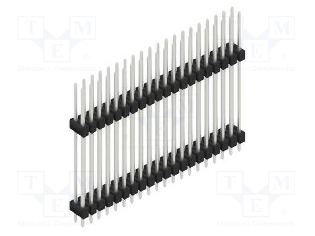 Connector: pin strips; pin header; male; PIN: 40; 2.54mm; THT; 2x20