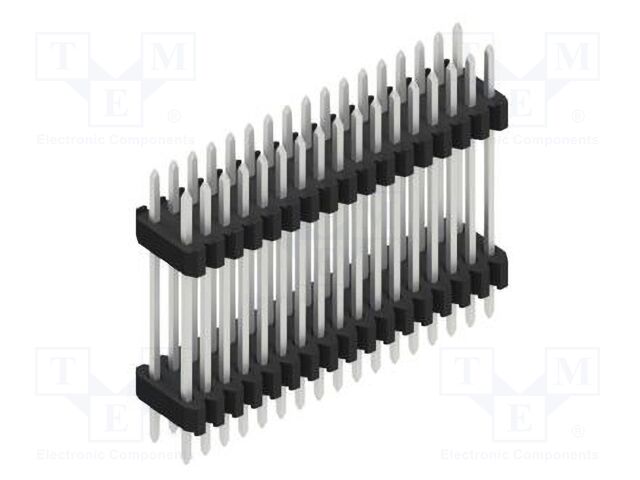 Connector: pin strips; pin header; male; PIN: 34; 1.27mm; THT; 2x17