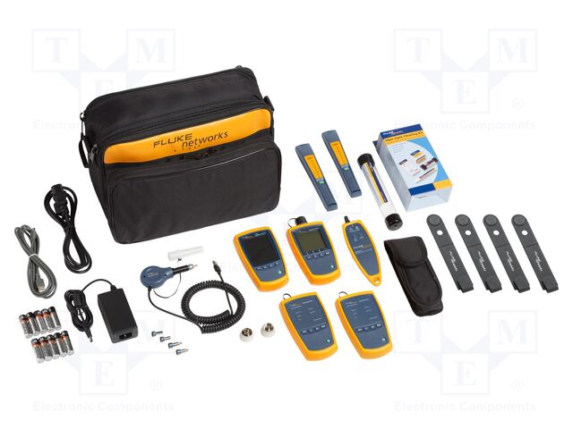 Measuring kit: fiber optic network test kit; Software: LinkWare