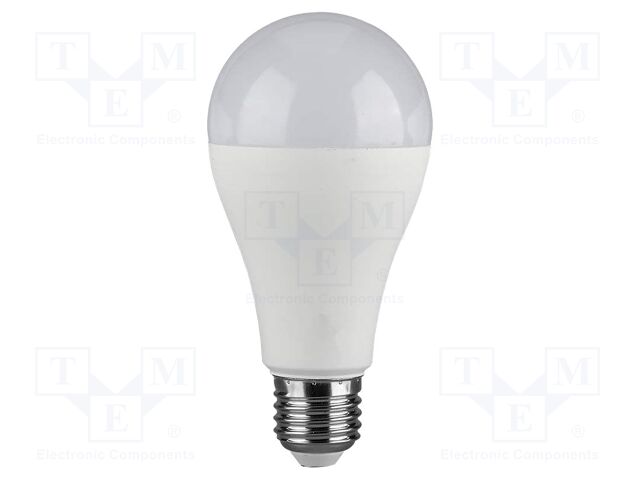 LED lamp; neutral white; E27; 220÷240VAC; 1521lm; P: 15W; 200°; IP20