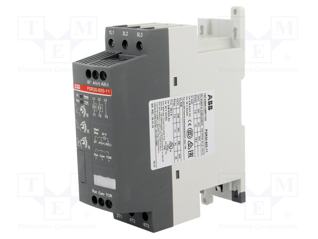 Module: soft-start; Usup: 208÷600VAC; DIN; 24VDC; 15kW; 1÷20/0÷20s