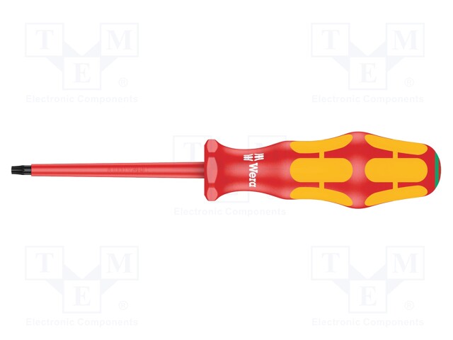 Screwdriver; insulated; Torx®; TX15; Blade length: 80mm; 1kVAC