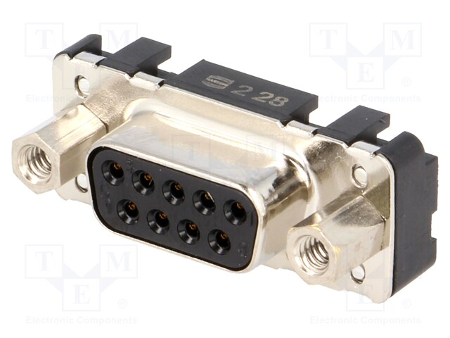 D-Sub; PIN: 9; socket; female; with threaded screw; Locking: screws