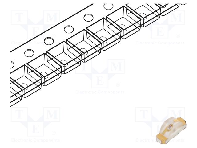 LED; red; SMD; 1204; 48mcd; 2.1VDC; 3.2x1mm; 110°; 20mA; λd: 655nm