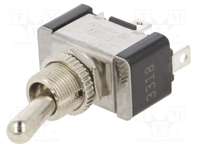 Switch: toggle; Pos: 2; SPDT; ON-ON; 20A/125VAC; 0÷65°C; 50mΩ; TA/TA2