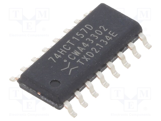 IC: digital; multiplexer; Ch: 4; IN: 2; TTL; SMD; SO16; HCT; 4.5÷5.5VDC