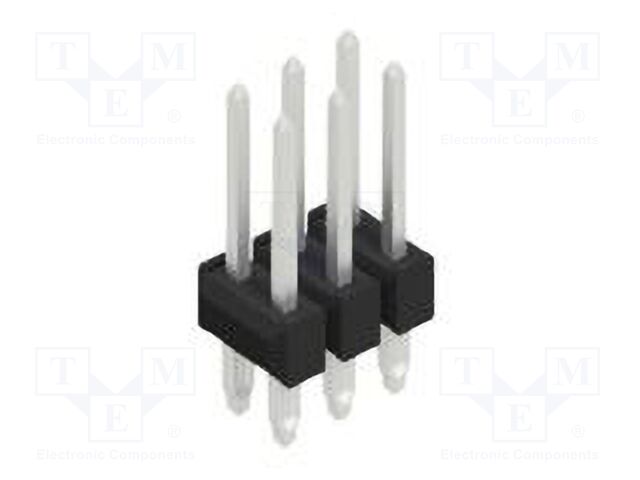 Connector: pin strips; pin header; male; PIN: 6; 2.54mm; THT; 2x3