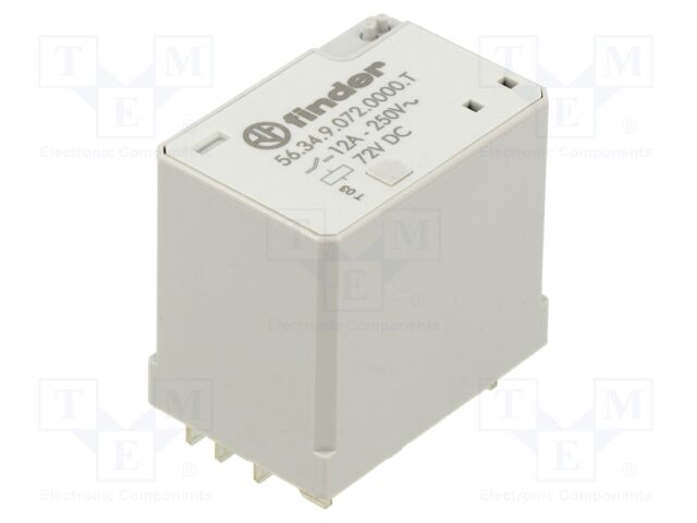 Relay: electromagnetic; 4PDT; 72VDC; Icontacts max: 20A; on panel