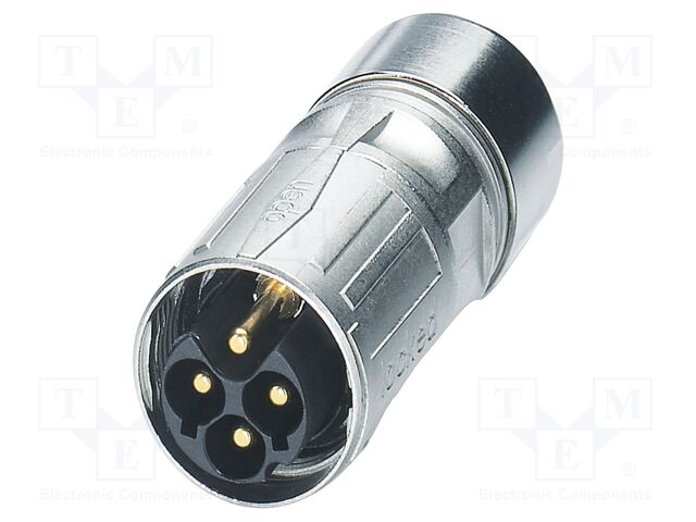Connector: M17; plug; ST; PIN: 7; 630V; 14A; shielded; IP67; 6+PE