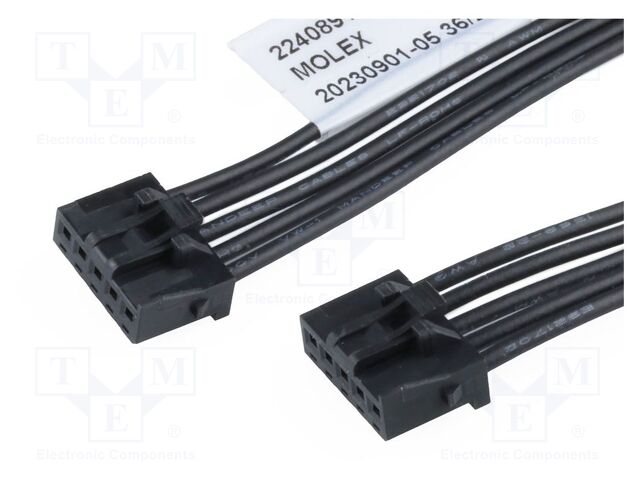 Connector: wire-board; PIN: 5; Plating: tinned; socket; 2.5mm; black