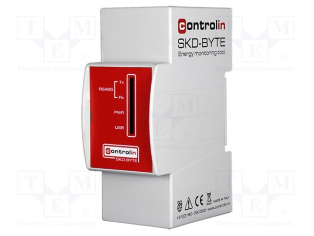 Data logger; 0÷50°C; 90.5x62x36mm; Mounting: DIN; IP20
