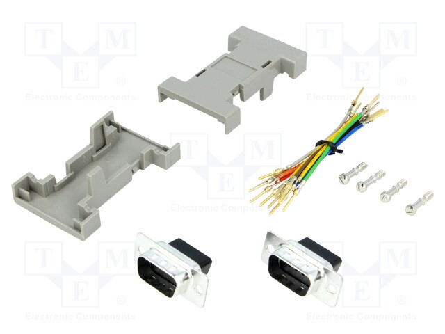 Transition: adapter; both sides,D-Sub 9pin male