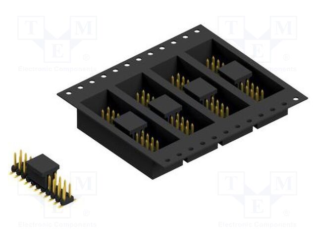 Connector: pin strips; pin header; male; PIN: 22; 2mm; SMT; 2x11