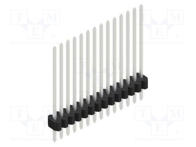 Connector: pin strips; pin header; male; PIN: 14; 1.27mm; THT; 1x14