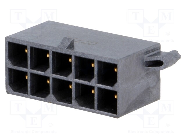 Socket; wire-board; male; Mega-Fit; 5.7mm; PIN: 10; UL94V-0; 23A