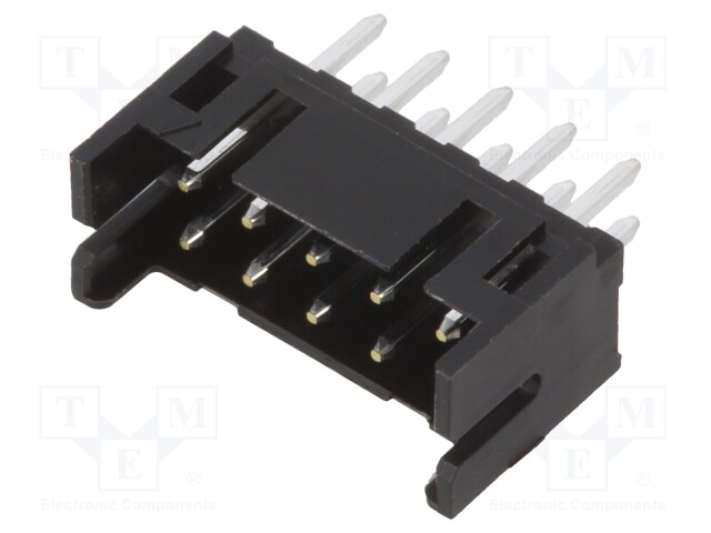 Socket; wire-board; male; DF11; 2mm; PIN: 10; THT; on PCBs; tinned