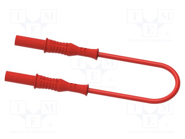 Test lead; 36A; banana plug 4mm,both sides; insulated; Len: 1m