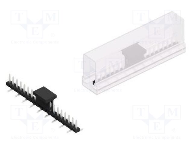 Connector: pin strips; pin header; male; PIN: 19; 2mm; SMT; 1x19